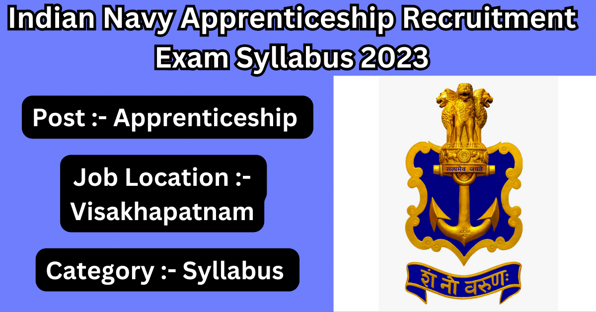 Indian Navy Apprenticeship Recruitment Exam Syllabus 2023
